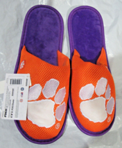 NCAA Clemson Tigers Mesh Slide Slippers Striped Sole Size XL by FOCO - £23.13 GBP