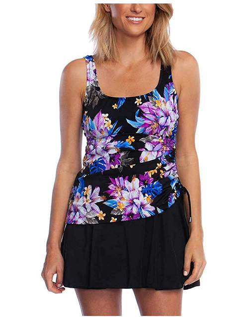Rose Marie Reid Ladies&#39; Swim Dress, FLORAL, S - $8.70
