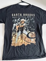 Hanes Garth Brooks World Tour 2014-17 T-Shirt Mens Medium Black Pullover... - $23.26