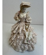 Heirlooms of tomorrow Lady Figurine Hard Pink Lace Dress  AS IS Vntg - $39.92 CAD