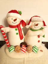 Hallmark Jingle Pals 2008 Season&#39;s Treatings Animated Plush Singing Snowmen - £27.96 GBP