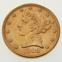 1900 US Gold Liberty Half Eagle in Choice BU Condition! Great Early US gold - $762.49