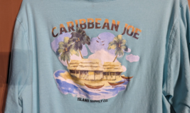Caribbean Joe Island Supply Co. Tiki Bar / Palm Trees Long Sleeve T-Shirt  Large - £9.26 GBP