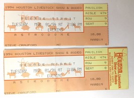 2 GEORGE STRAIT Ticket Stubs March 1994 Houston Astrodome Livestock and ... - $15.00