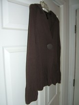 Ladies BCBG Max Azria Brown Cardigan Button Front Hooded Sweater Size M - £20.90 GBP