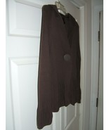 Ladies BCBG Max Azria Brown Cardigan Button Front Hooded Sweater Size M - $26.68
