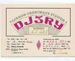 QSL Card DJ3RY Grafenau Bayer Wald Germany 1958 - $13.86
