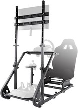 Driving Game Sim Racing Frame Rig - Add Seat Screen Wheel Pedals Xbox PS... - $286.11