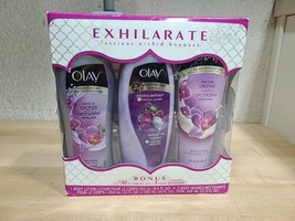 Olay Luscious Orchid Jojoba Butter Body Lotion Body Wash Exhilarate Bouquet Set - $83.76
