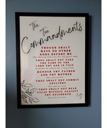 Ten Commandments Wall Art 16&quot;X12&quot;, Christian Poster , Faith Poster  16x12 - $460.74 MXN