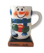 Snowman Smores Mug Cup Coffee Ceramic Handpainted Hot Chocolate Christma... - £15.71 GBP