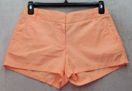 J.CREW Bermuda Shorts Women&#39;s Size 4 Orange 100% Cotton Slash Pockets Flat Front - £16.66 GBP