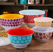 Pioneer Woman ~ Ten (10) Piece Nesting Bowl Set ~ Melamine ~ Traveling V... - £35.14 GBP