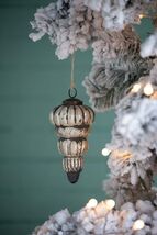 Glass Tear Drop Christmas Ornaments - Set of 6 Holiday Decor - $61.99