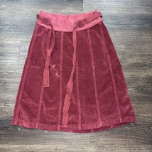 Eb Elly B By Olian Burgundy Corduroy Skirt Knee Length Size Small - $11.46
