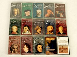 Lot of 15 Cassette Tapes, Plastic Storage Case, Classical Masterpieces, #CST-02 - £19.43 GBP