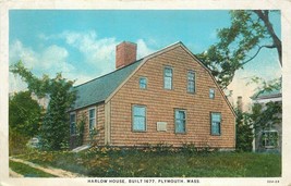 Harlow House Built 1677 Plymouth Street View 1934 Used DB Postcard MA P887 - £3.74 GBP