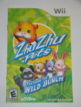 Nintendo Wii - Zhu Zhu Pets Feat The WILD BUNCH (Replacement Manual) - £9.43 GBP