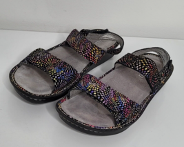 ALEGRIA EU 38 US 7.5-8 Verona Viewmaster Black Rainbow Sandals Comfort S... - $29.99