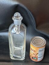 Vintage Apothicaire Transparent Carré Pot Sol Cou 2 OZ Bouchon 10 1/2 CM... - $62.35