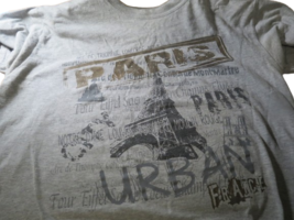 Paris Arc De Triumphe Ladies T Shirt Gray Short Sleeve Size Medium - £11.68 GBP