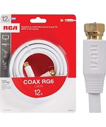 12-Ft. White RG6 Coaxial Cable With &quot;F&quot; Connectors - $19.72