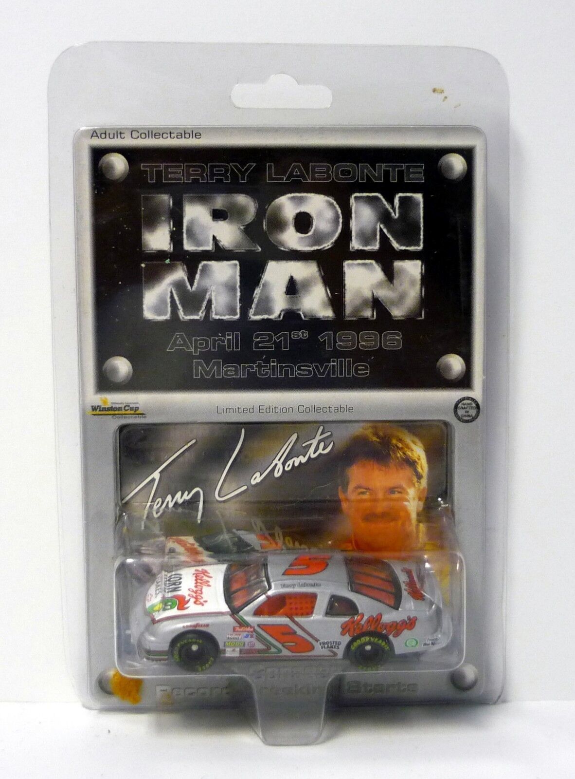Action Terry Labonte Stock Car #5 NASCAR Kellogg&#39;s Silver Die-Cast Car 1996 - $5.93