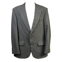 Stafford Mens Two Button Blazer Gray Business Long Notch Single-breasted... - £43.32 GBP