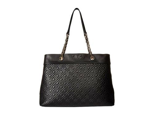 Tory Burch Fleming Triple Compartment Tote Black - $558.00
