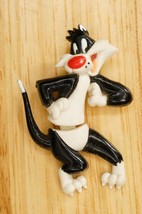 Vintage Warner Bros Looney Tunes Plastic Cartoon Sylvester Cat Plastic P... - $24.74