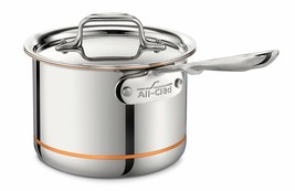 All-Clad 6202 SS 2-QT Copper Core 5-Ply Bonded Sauce pan with Lid - £102.92 GBP