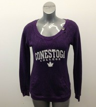 Conestoga College Sweatshirt Women&#39;s Medium Purple Long Sleeve Pullover - $12.86