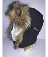 COLOMBIA ADVENTURE HIKING TRAPPER Faux Fur HAT BLACK Unisex SMALL Omni-Heat - $19.79