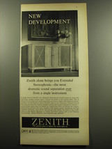 1959 Zenith Rigoletto Stereo Model SFD2575 Ad - New Development - $14.99
