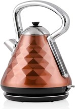 OVENTE Electric Hot Water Kettle 1.7 Liter 1500W Tea Maker Copper KS755CO - £54.97 GBP