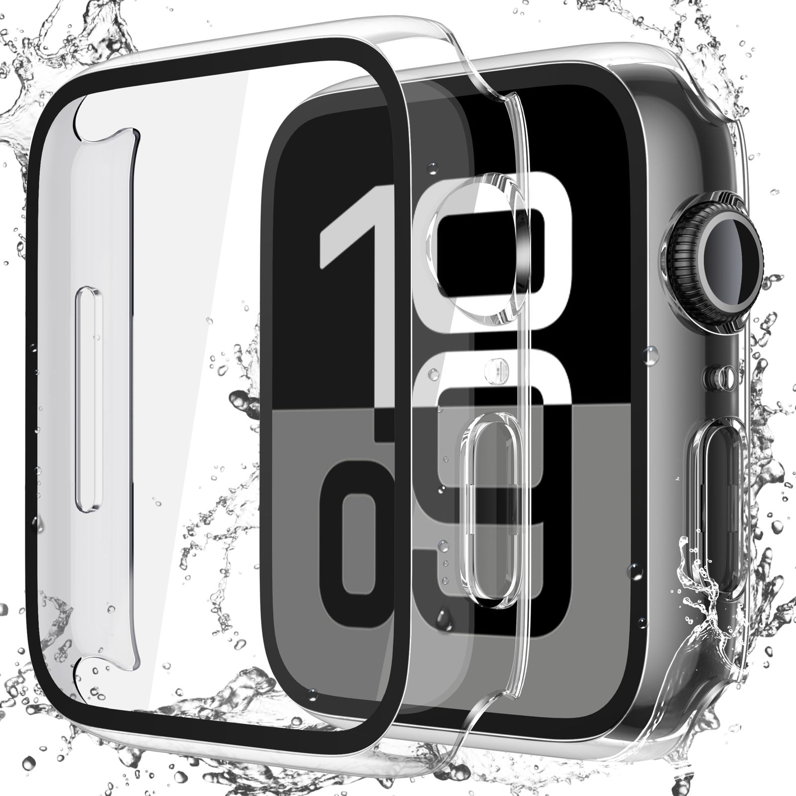 Misxi [2 Pack Waterproof Hard Case with Tempered Glass Compatible with Apple Wa