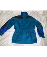 YOUTH COLUMBIA TITANIUM TEAL BLACK &amp; BLUE OUT SHELL FOR 3 IN 1 COAT LARG... - $27.86