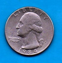 1984 P Washington Quarter - Circulated - About XF - $0.25
