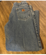 Carhartt Relaxed Fit Blue Jeans Men Size: 38x32 B460 DVB 100% Cotton - £22.34 GBP