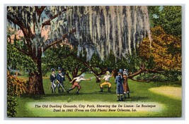 Old Dueling Ground City Park New Orleans Louisiana LA UNP Linen Postcard Y6 - £3.58 GBP