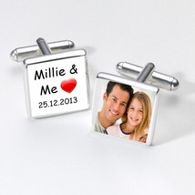 Personalised Gift NAME &amp; Me Mens Cufflinks, Christmas Gift For Him, Gift For Dad - £12.64 GBP
