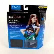 Mission Cooling Gaiter Face Neck Cover Youth 2 Pack - Black &amp; Matrix Cam... - $10.89