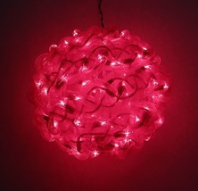 10&#39;&#39; Red Spun Tube Light Ball 1 Lights - £48.31 GBP