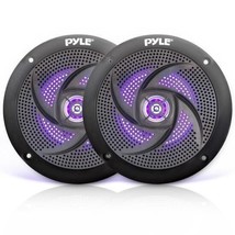 Pyle PLMRS43BL Waterproof Rated Marine Built-in LED Lights Speakers 4.0&#39;... - $69.99