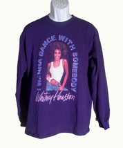 Whitney Houston I Want To Dance Long Sleeve Women T-Shirt  Large Purple ... - $10.88