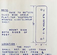 1966 Railroad Bangor Aroostook Flanger Warning Signs Blueprint K12 Train... - $37.96