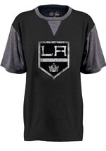 NHL Los Angeles Kings Short Sleeve Raglan PCD T-Shirt  Mens Size XL Black Tee - £9.84 GBP
