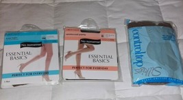 No Nonsense Silkies Panty Hose Knee Highs Lot Of 3 Size Large   - £7.01 GBP