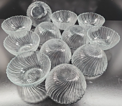 12 Arcoroc Seabreeze All Purpose Bowls Set Clear Swirls Scallop Serving ... - £84.70 GBP