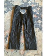 Purple HOG Leathers Made In USA Black Motorcycle Riding CHAPS 35-39” X 4... - $101.85